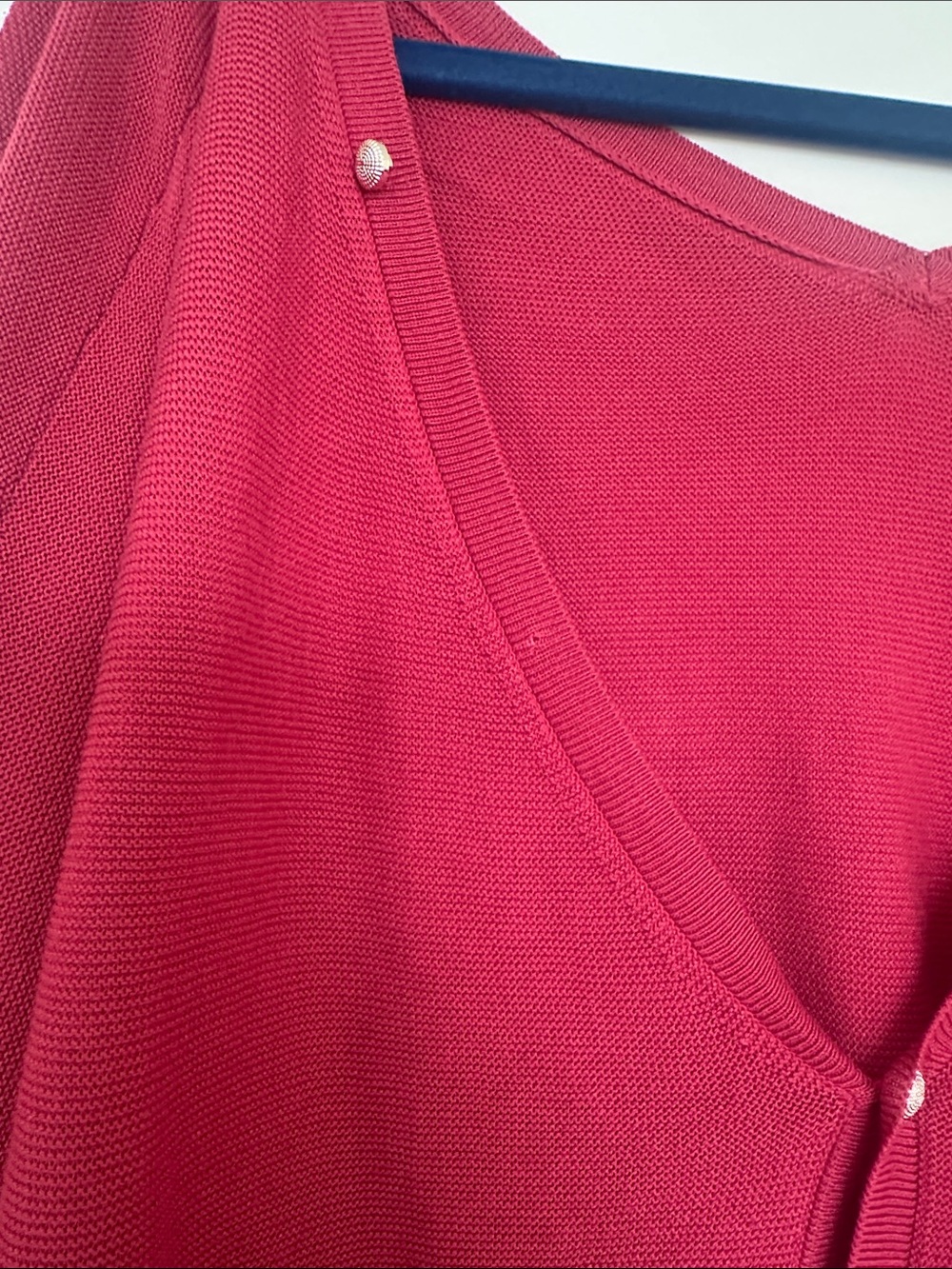 ba&sh Deep Red V-Neck Lightweight Sweater - Picture 8 of 8